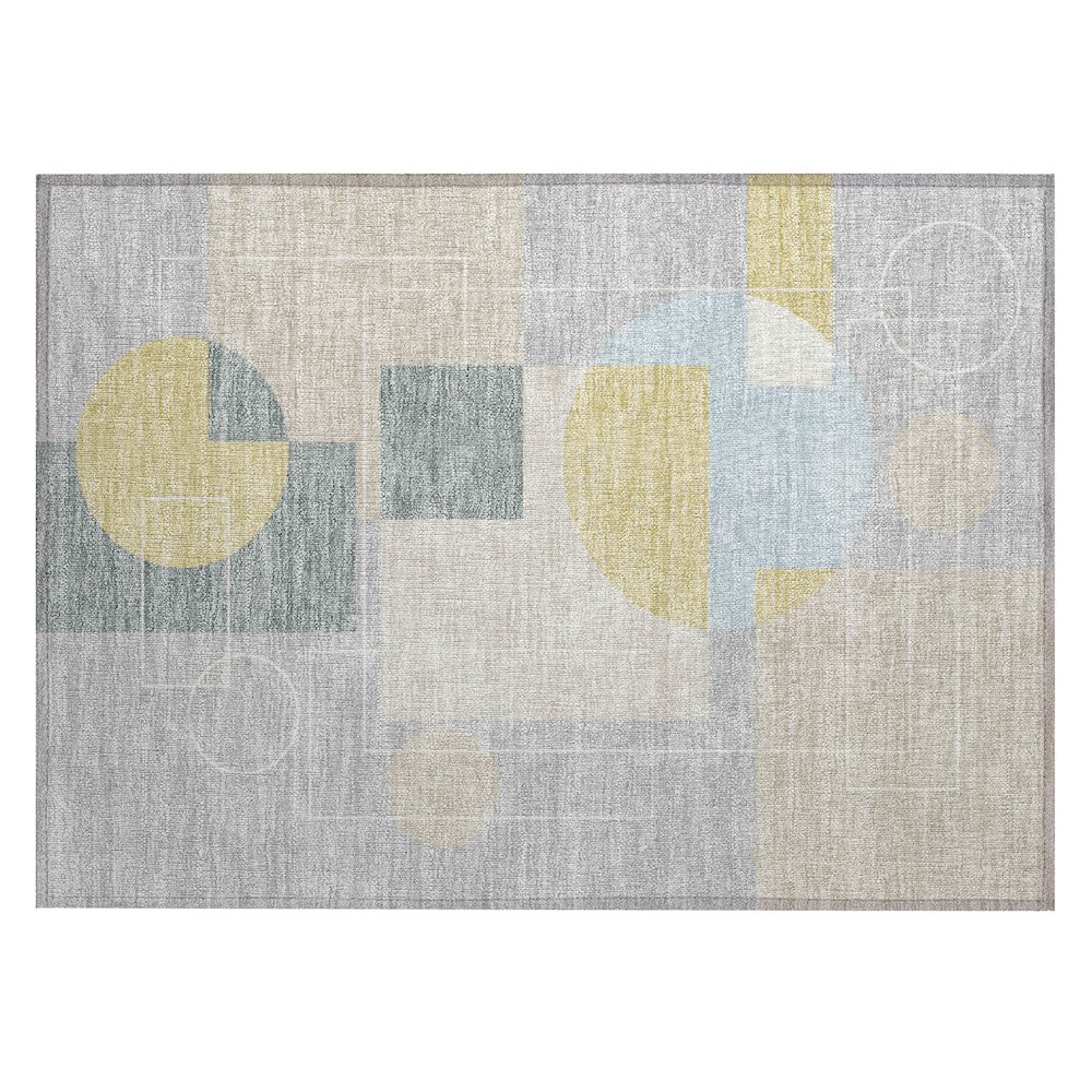 Machine Washable Indoor/Outdoor Chantille ACN2500 Gray 1'8" x 2'6" Rug. Picture 1