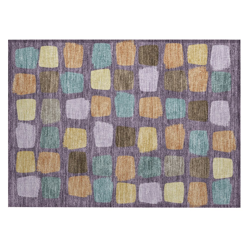 Machine Washable Indoor/Outdoor Chantille ACN2501 Purple 1'8" x 2'6" Rug. Picture 1