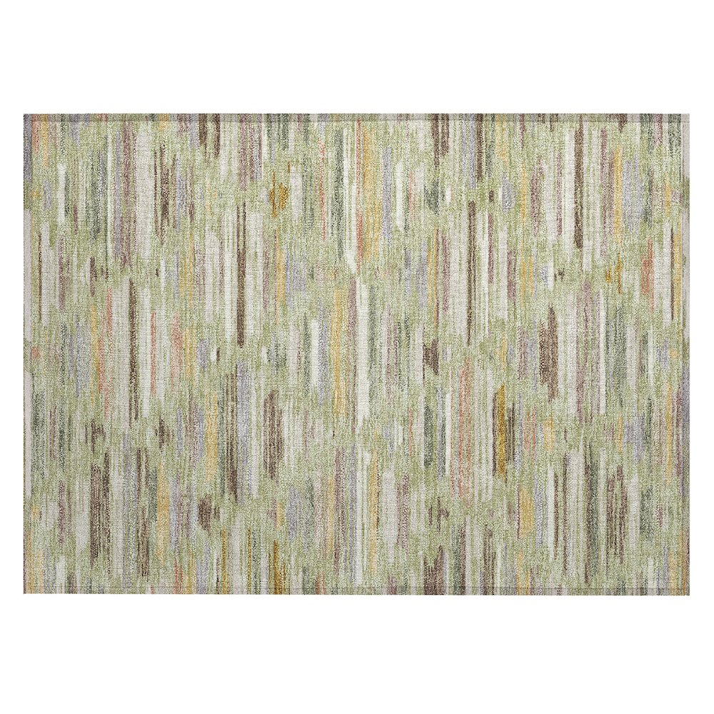 Machine Washable Indoor/Outdoor Chantille ACN2502 Green 1'8" x 2'6" Rug. Picture 1