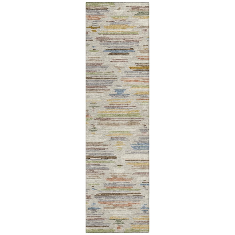 Machine Washable Indoor/Outdoor Chantille ACN2502 Brown 2'3" x 7'6" Runner Rug. Picture 1