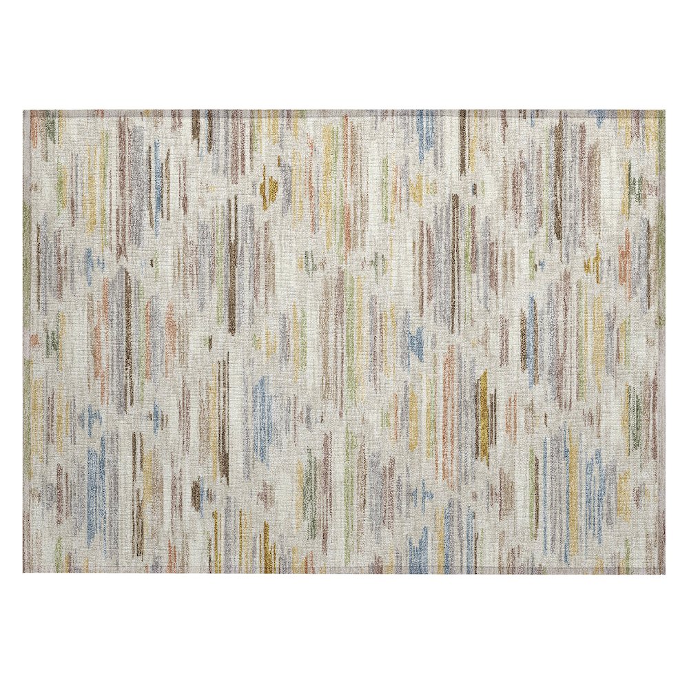 Machine Washable Indoor/Outdoor Chantille ACN2502 Brown 1'8" x 2'6" Rug. Picture 1