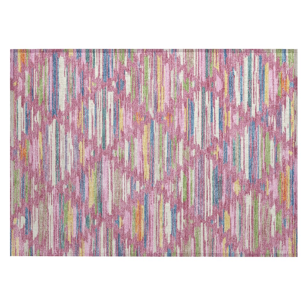 Machine Washable Indoor/Outdoor Chantille ACN2502 Pink 1'8" x 2'6" Rug. Picture 1
