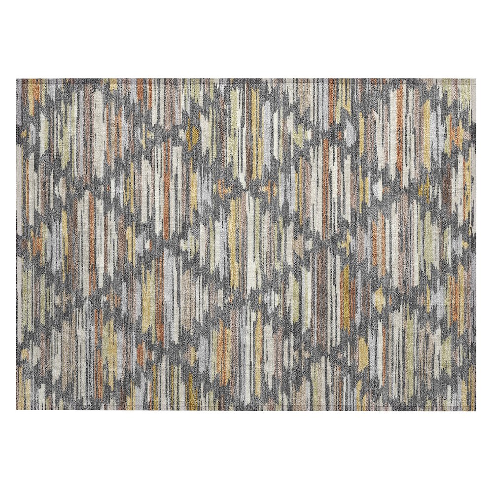 Machine Washable Indoor/Outdoor Chantille ACN2502 Gray 1'8" x 2'6" Rug. Picture 1