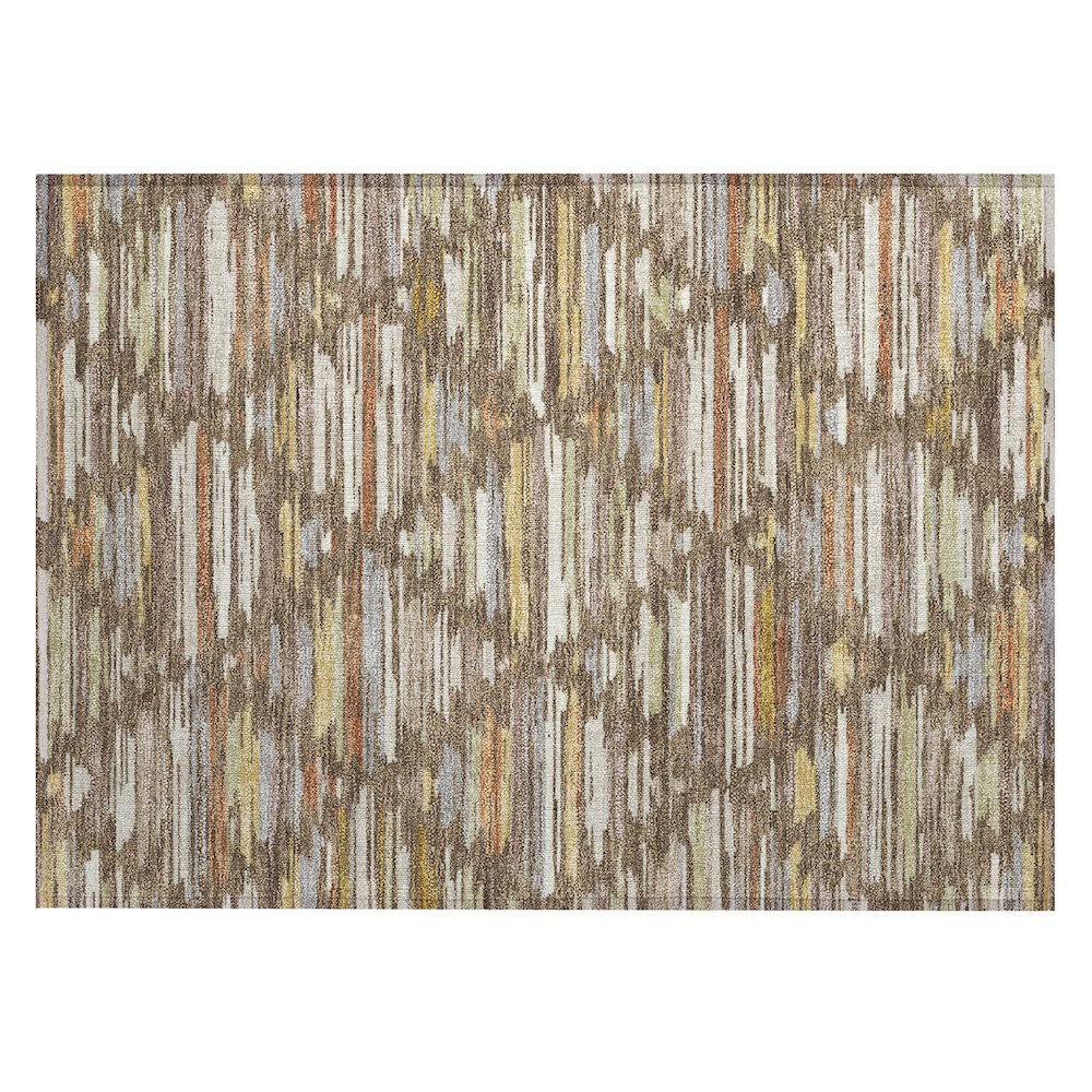 Machine Washable Indoor/Outdoor Chantille ACN2502 Brown 1'8" x 2'6" Rug. Picture 1