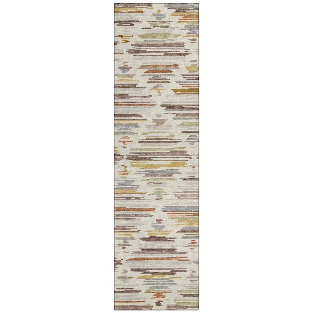 Machine Washable Indoor/Outdoor Chantille ACN2502 Ivory 2'3" x 7'6" Runner Rug. Picture 1