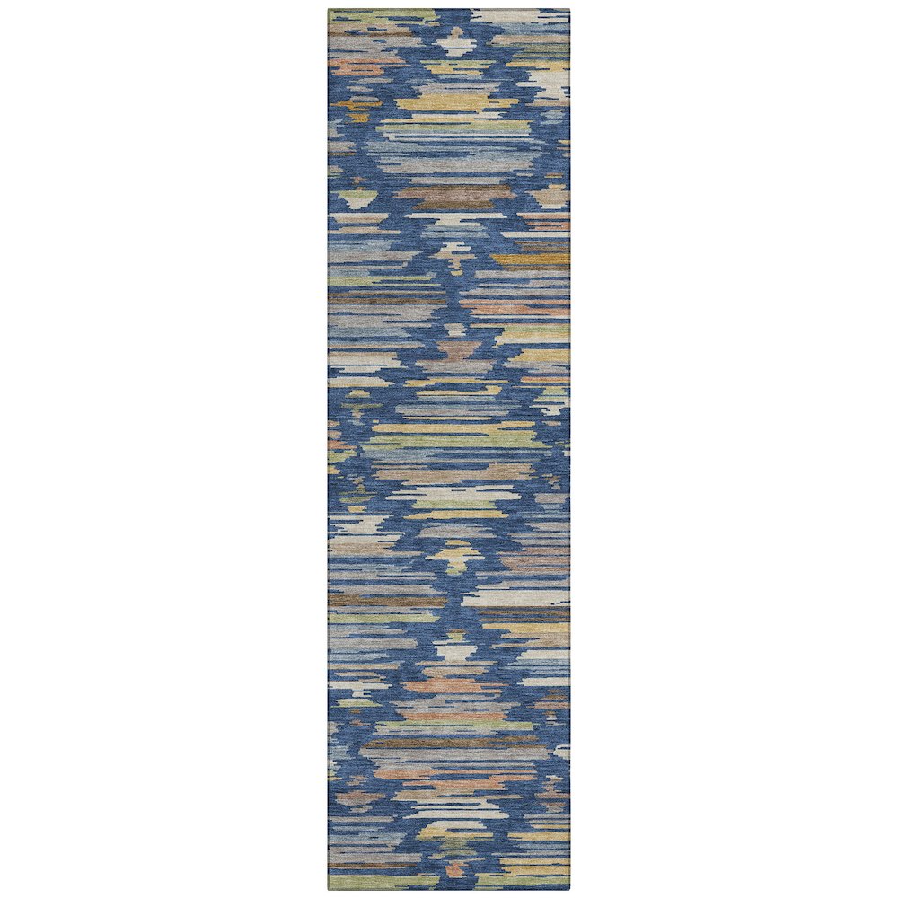 Machine Washable Indoor/Outdoor Chantille ACN2502 Blue 2'3" x 7'6" Runner Rug. Picture 1