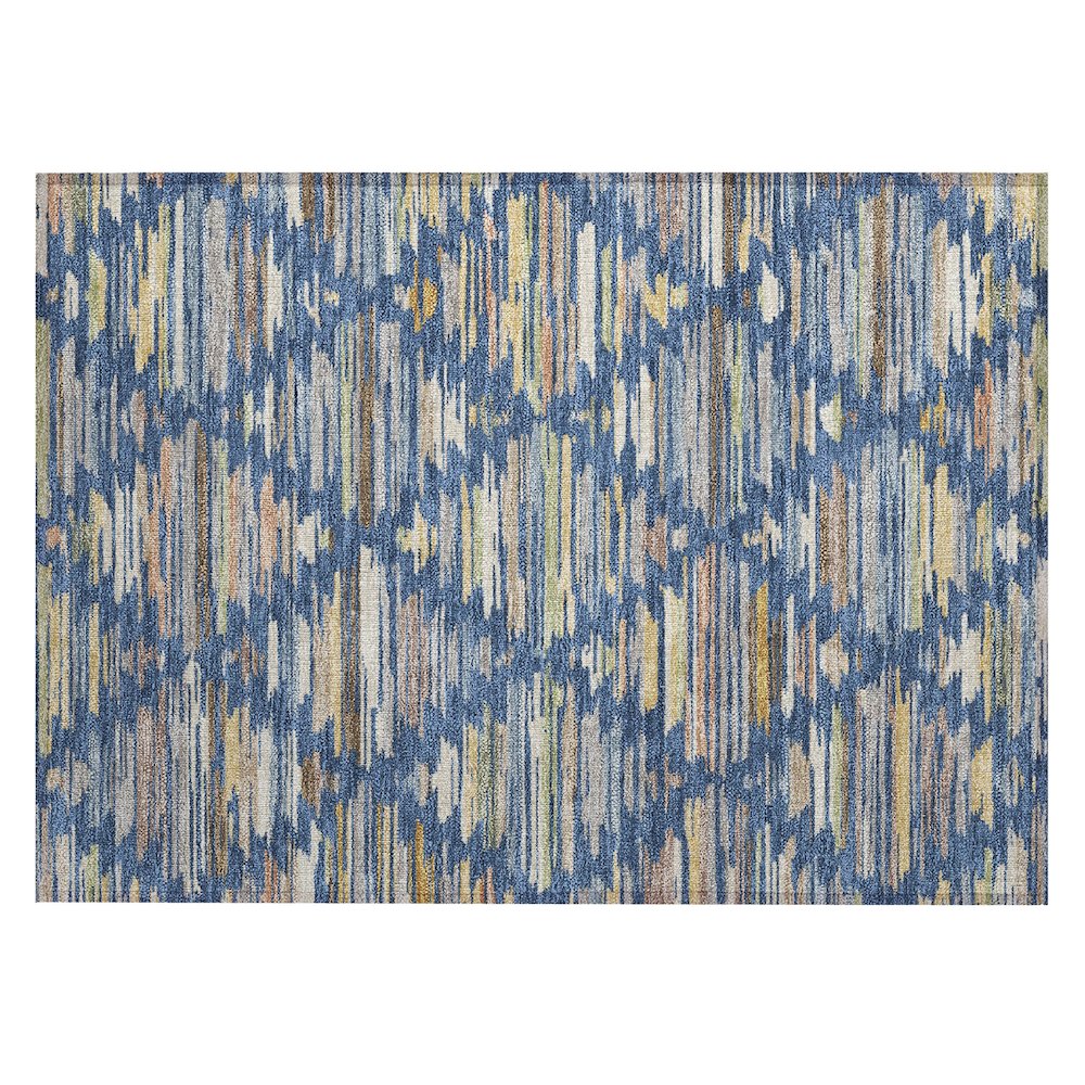 Machine Washable Indoor/Outdoor Chantille ACN2502 Blue 1'8" x 2'6" Rug. Picture 1