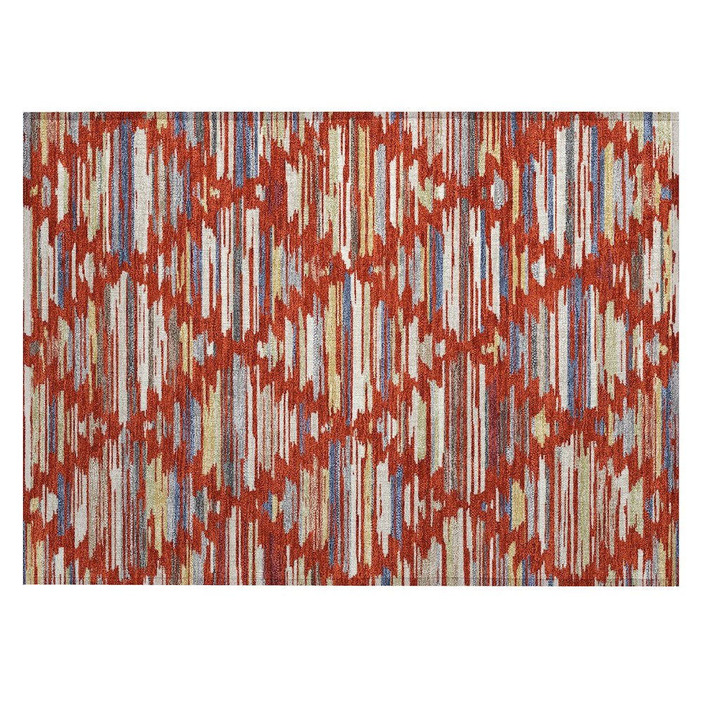 Machine Washable Indoor/Outdoor Chantille ACN2502 Red 1'8" x 2'6" Rug. Picture 1