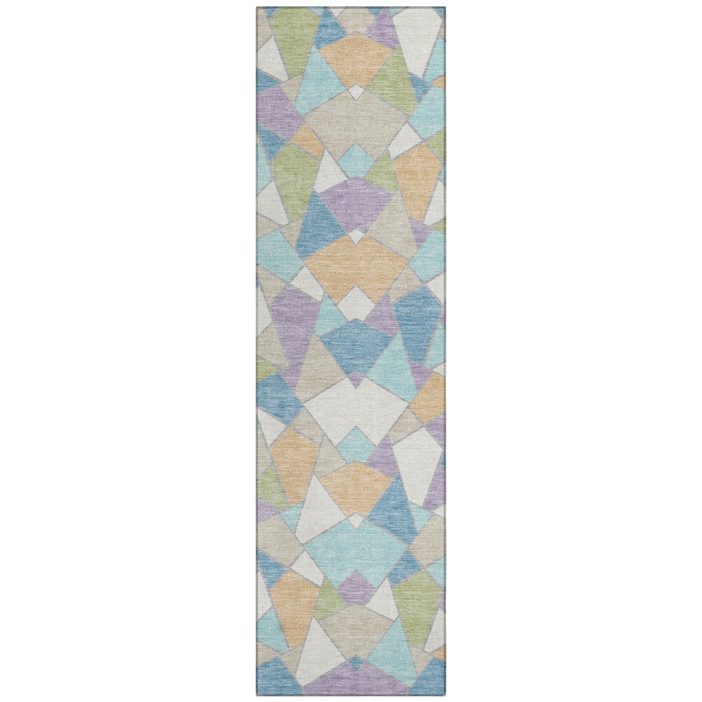 Machine Washable Indoor/Outdoor Chantille ACN2504 Ivory 2'3" x 7'6" Runner Rug. Picture 1