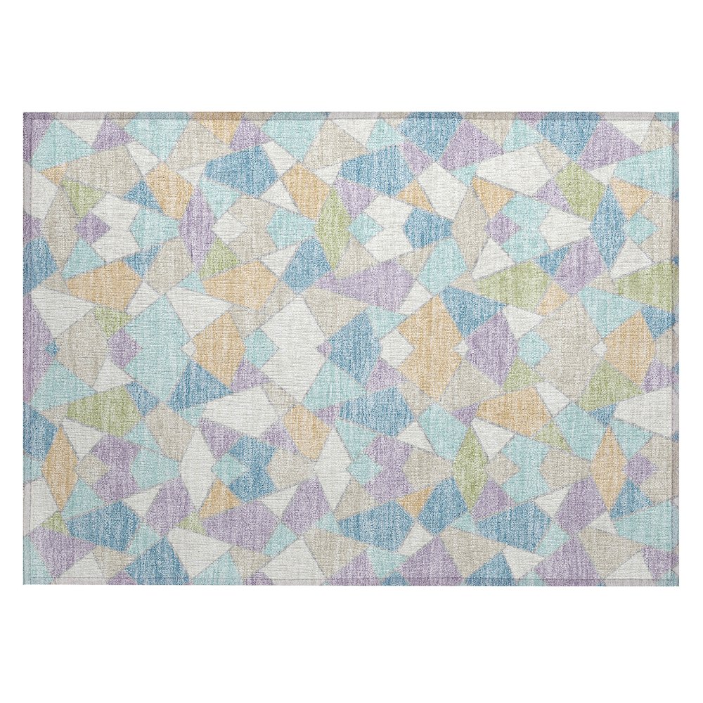 Machine Washable Indoor/Outdoor Chantille ACN2504 Ivory 1'8" x 2'6" Rug. Picture 1