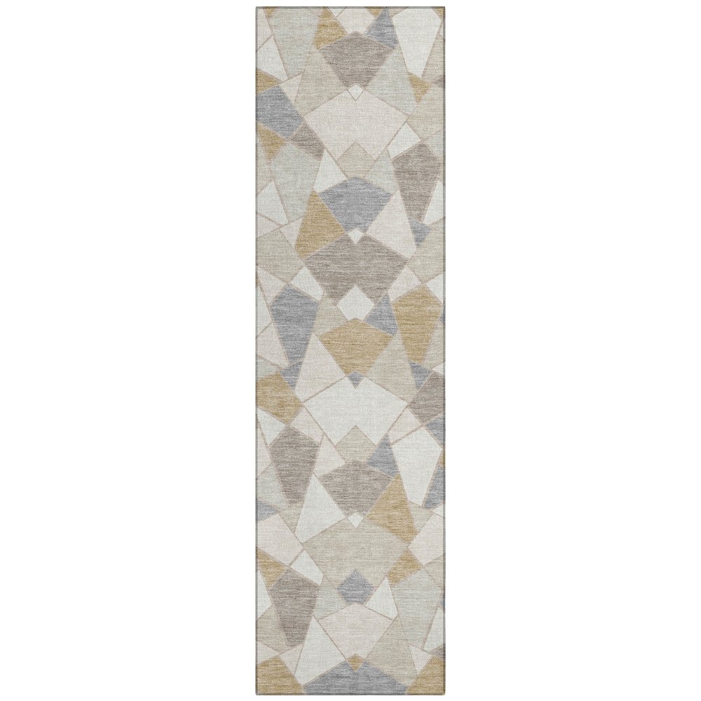 Machine Washable Indoor/Outdoor Chantille ACN2504 Ivory 2'3" x 7'6" Runner Rug. Picture 1
