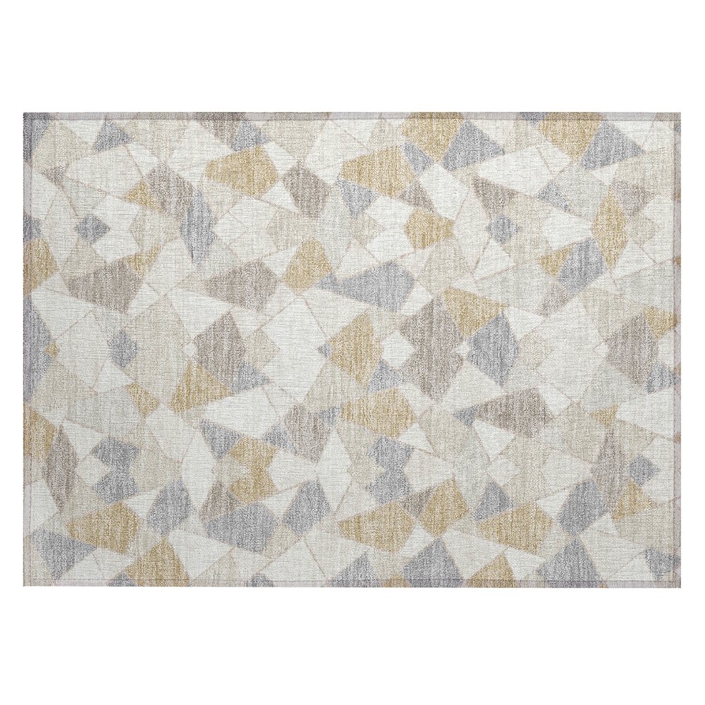 Machine Washable Indoor/Outdoor Chantille ACN2504 Ivory 1'8" x 2'6" Rug. Picture 1