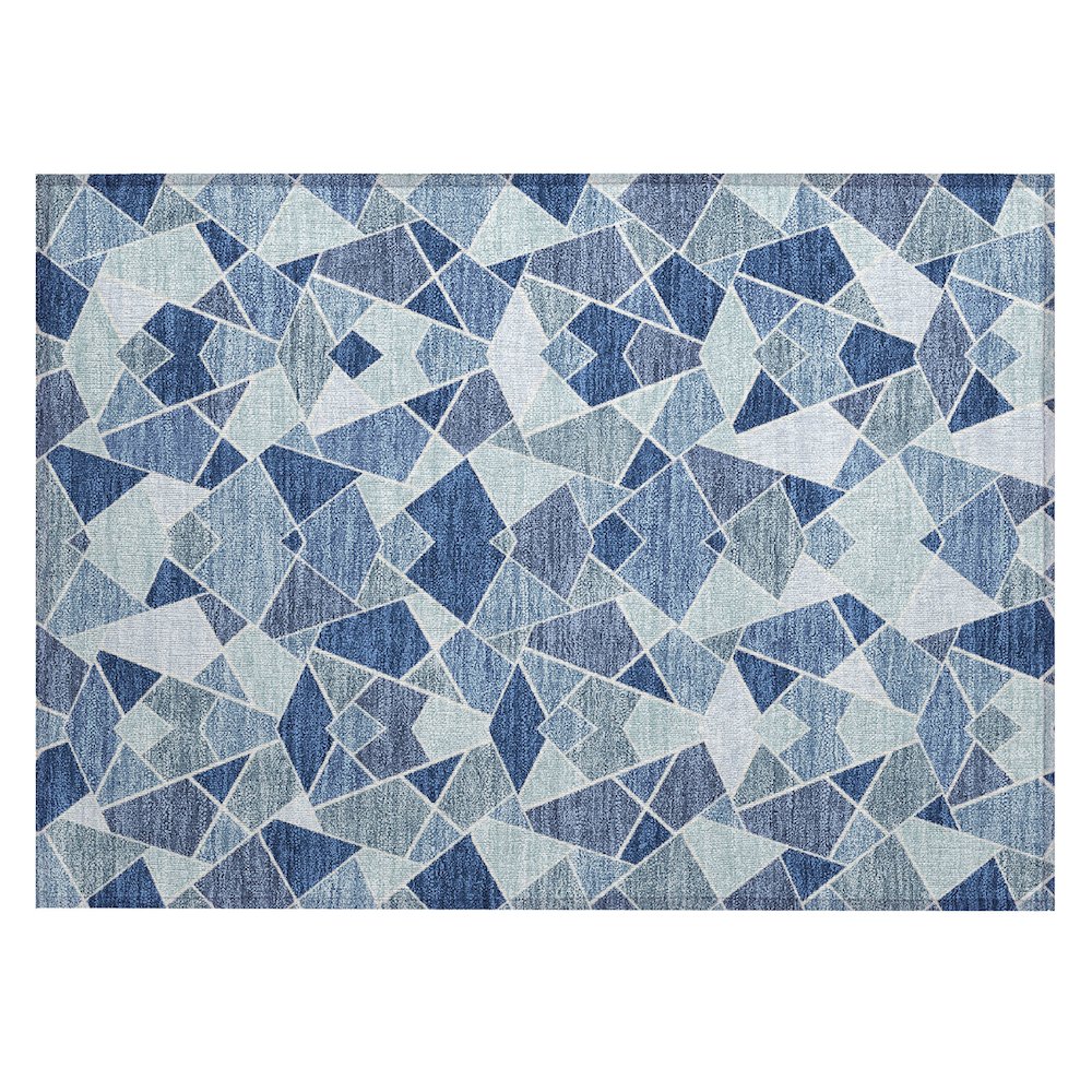 Machine Washable Indoor/Outdoor Chantille ACN2504 Blue 1'8" x 2'6" Rug. Picture 1