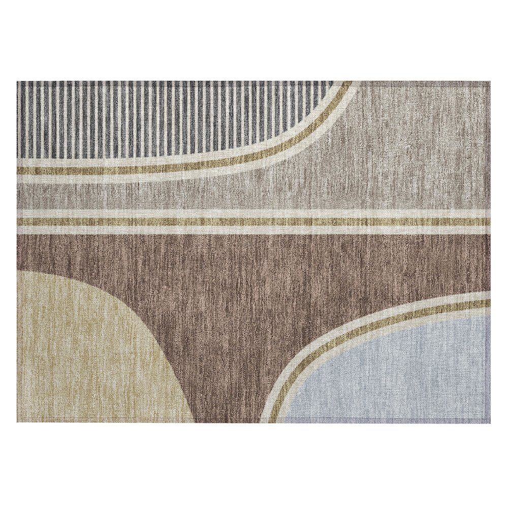 Machine Washable Indoor/Outdoor Chantille ACN2505 Brown 1'8" x 2'6" Rug. Picture 1