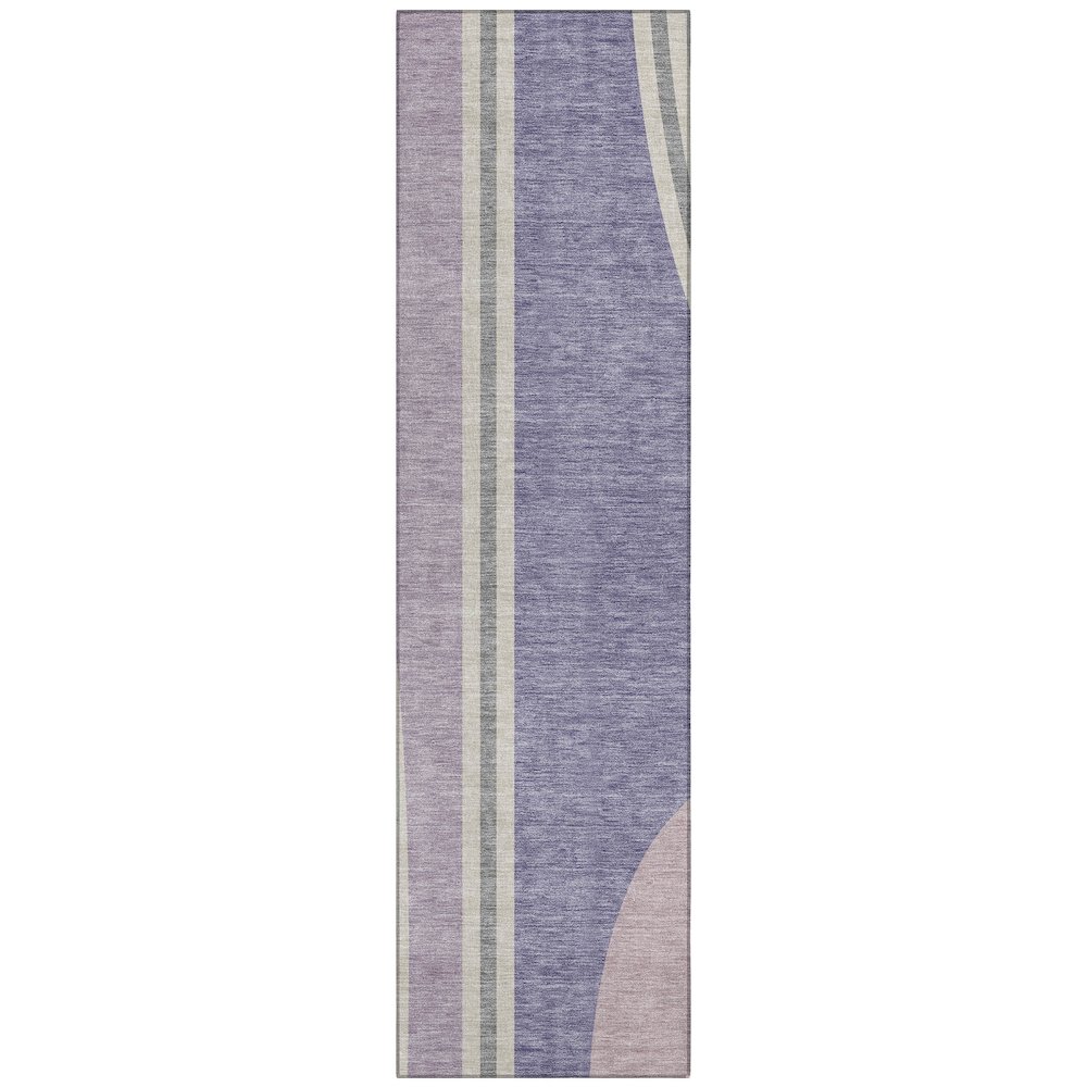 Machine Washable Indoor/Outdoor Chantille ACN2505 Purple 2'3" x 7'6" Runner Rug. Picture 1
