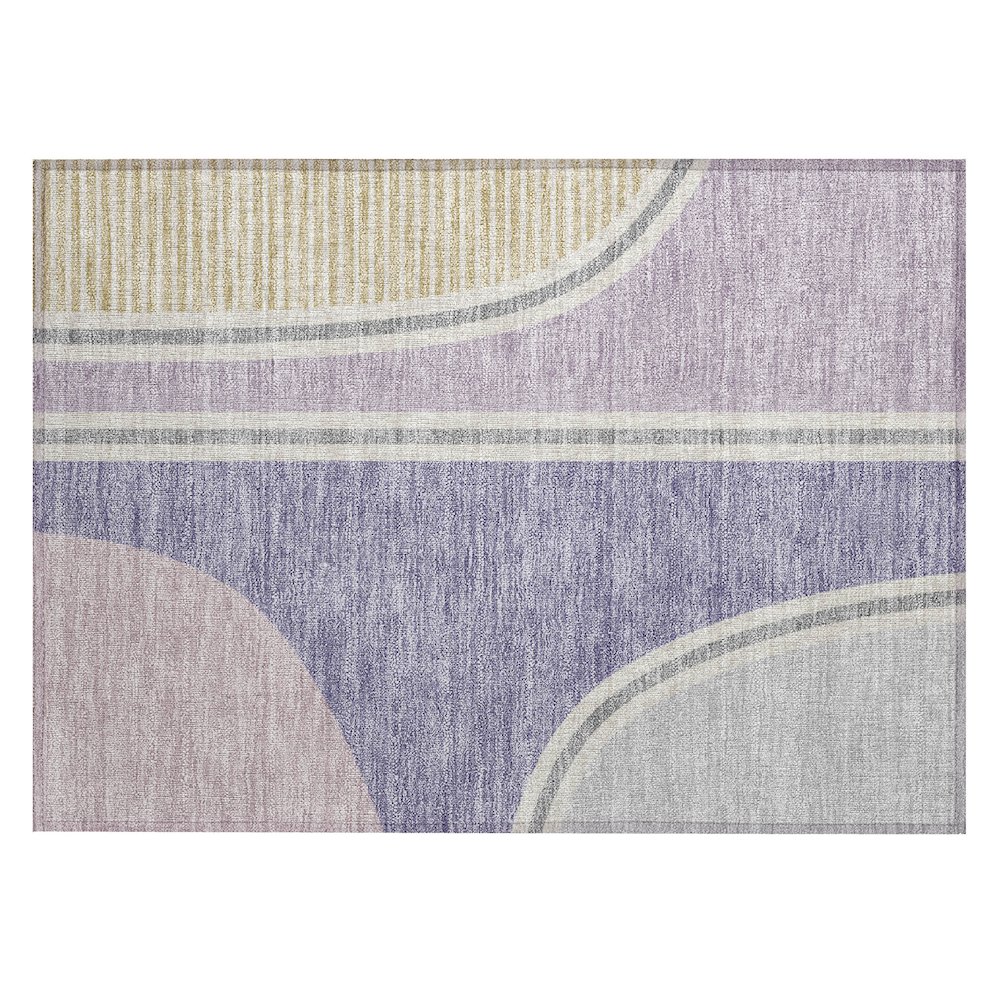 Machine Washable Indoor/Outdoor Chantille ACN2505 Purple 1'8" x 2'6" Rug. Picture 1