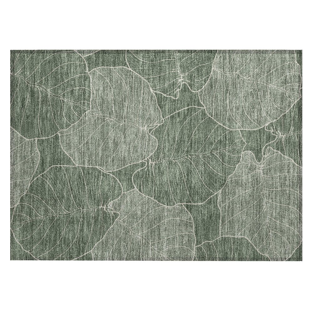 Machine Washable Indoor/Outdoor Chantille ACN2506 Green 1'8" x 2'6" Rug. Picture 1
