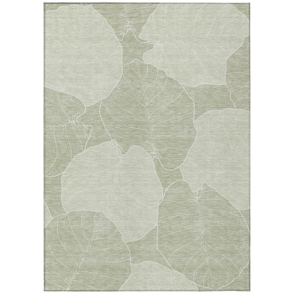 Machine Washable Indoor/Outdoor Chantille ACN2506 Green 2'6" x 3'10" Rug. Picture 1