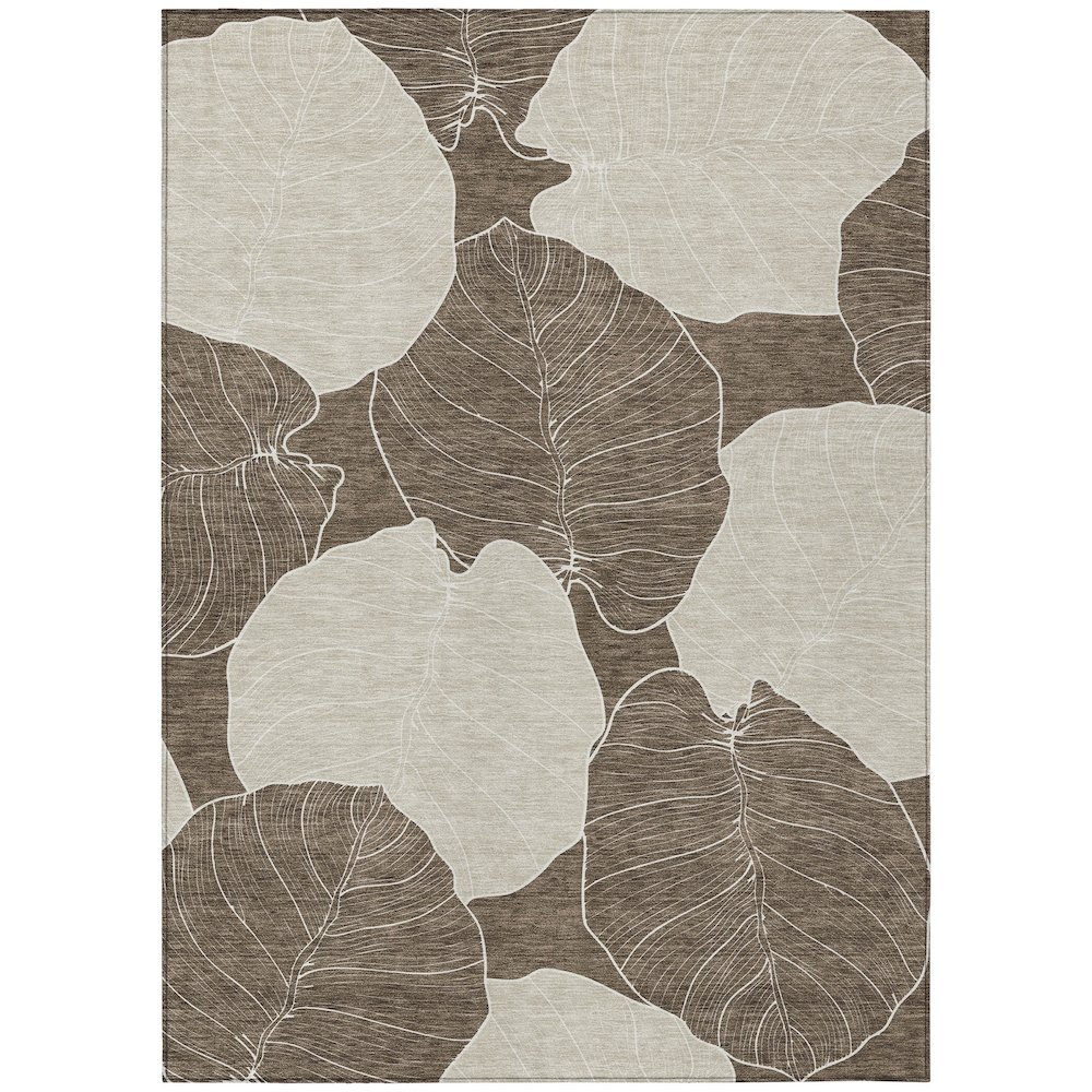 Machine Washable Indoor/Outdoor Chantille ACN2506 Brown 2'6" x 3'10" Rug. Picture 1