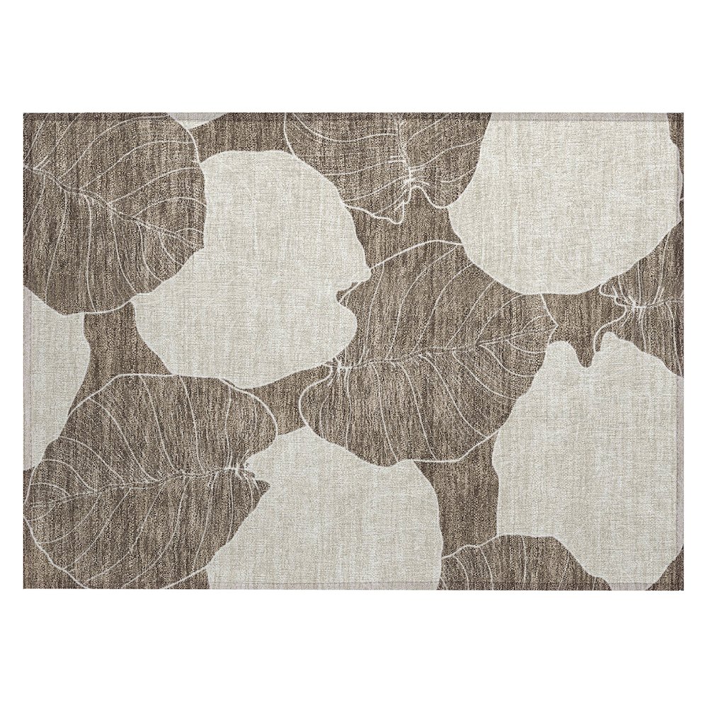 Machine Washable Indoor/Outdoor Chantille ACN2506 Brown 1'8" x 2'6" Rug. Picture 1
