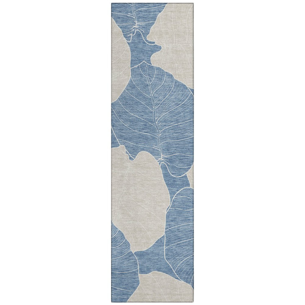 Machine Washable Indoor/Outdoor Chantille ACN2506 Blue 2'3" x 7'6" Runner Rug. Picture 1