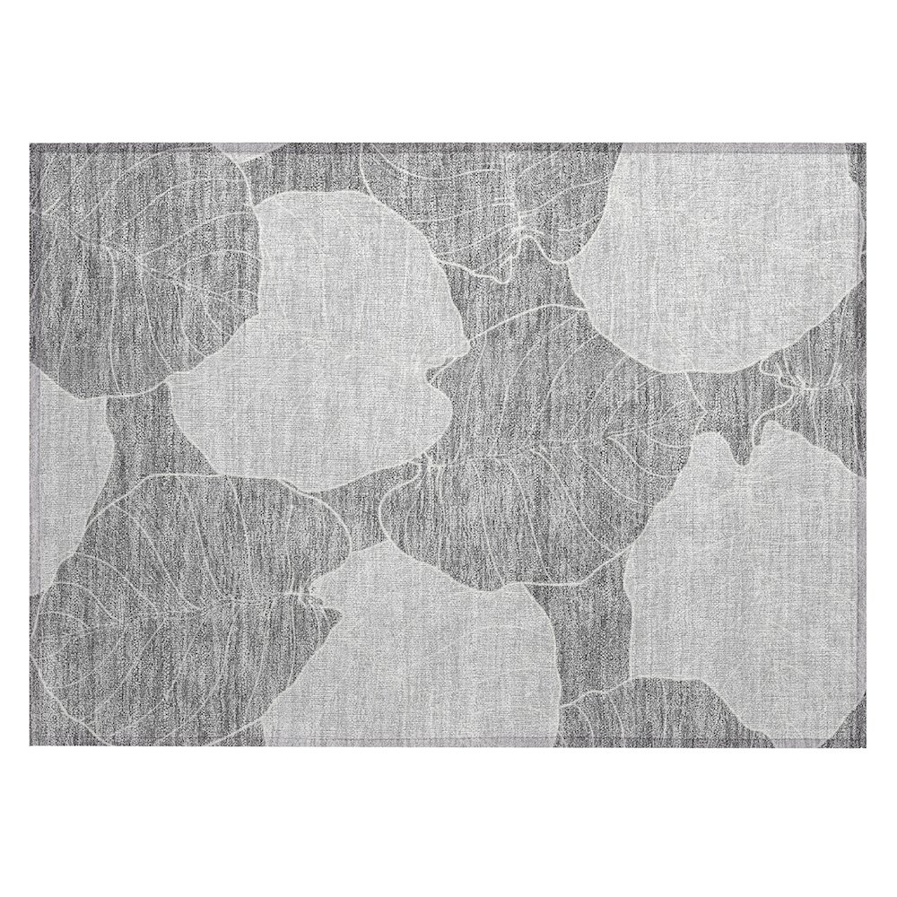 Machine Washable Indoor/Outdoor Chantille ACN2506 Gray 1'8" x 2'6" Rug. Picture 1