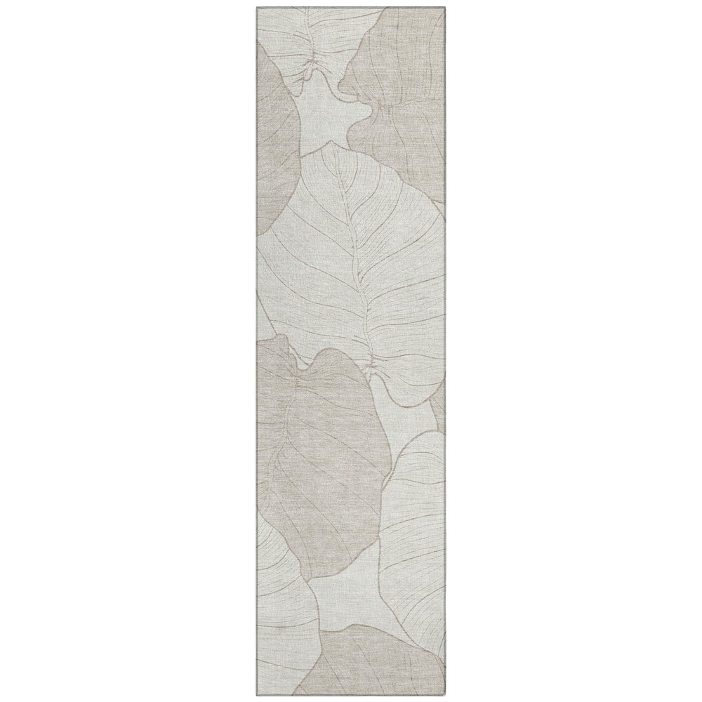 Machine Washable Indoor/Outdoor Chantille ACN2506 Ivory 2'3" x 7'6" Runner Rug. Picture 1