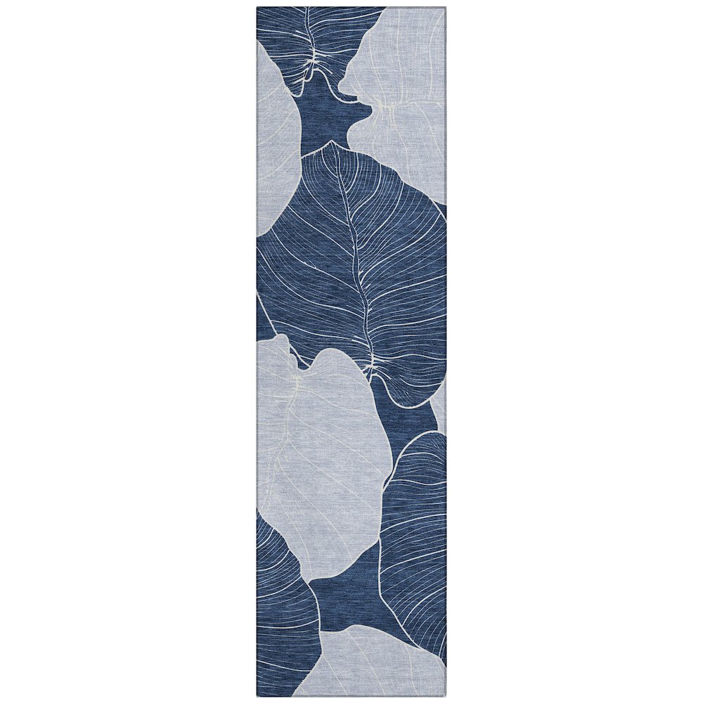 Machine Washable Indoor/Outdoor Chantille ACN2506 Blue 2'3" x 7'6" Runner Rug. Picture 1