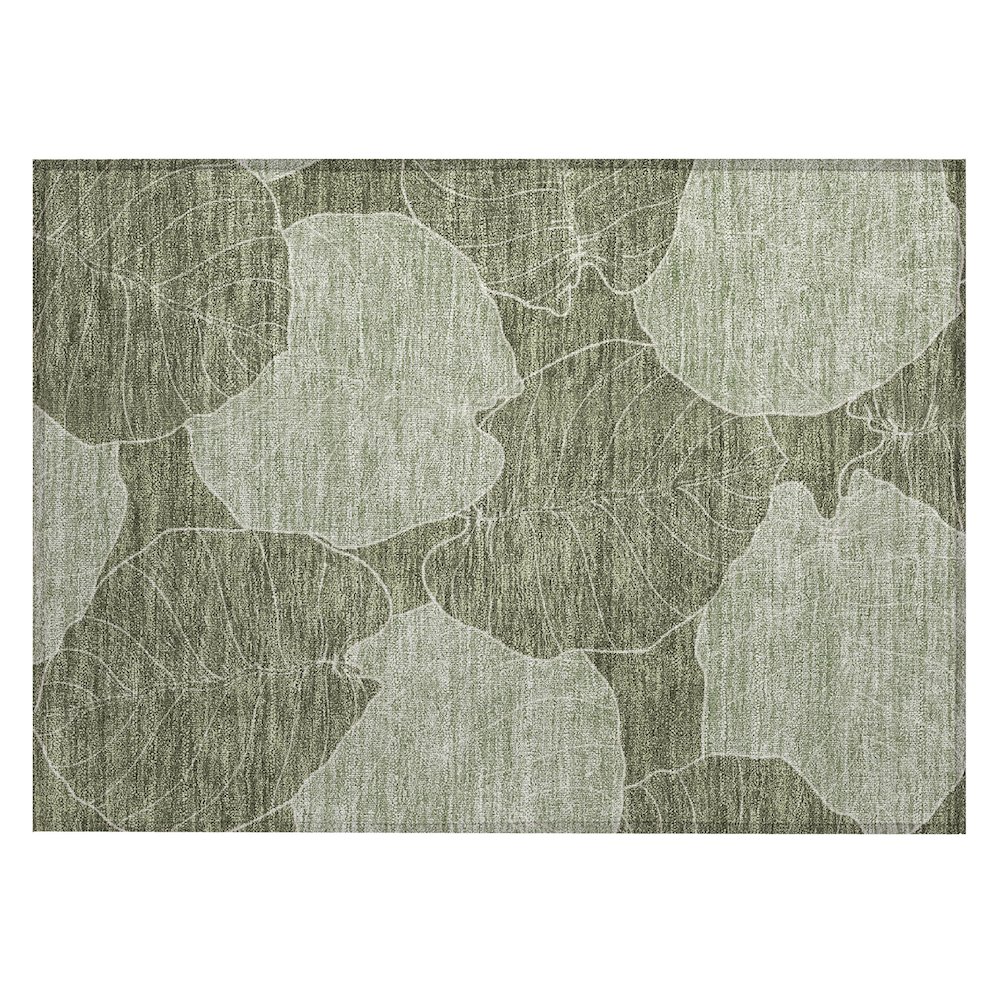 Machine Washable Indoor/Outdoor Chantille ACN2506 Green 1'8" x 2'6" Rug. Picture 1