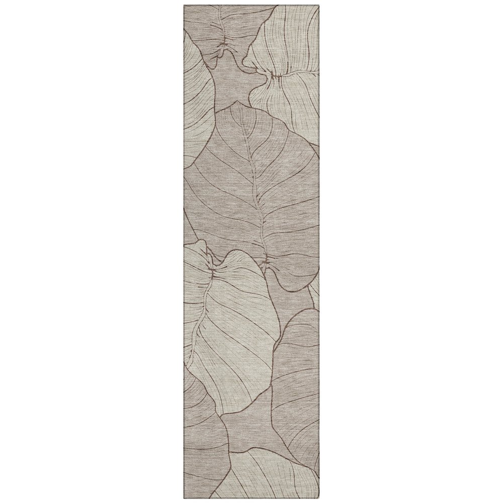 Machine Washable Indoor/Outdoor Chantille ACN2506 Brown 2'3" x 7'6" Runner Rug. Picture 1