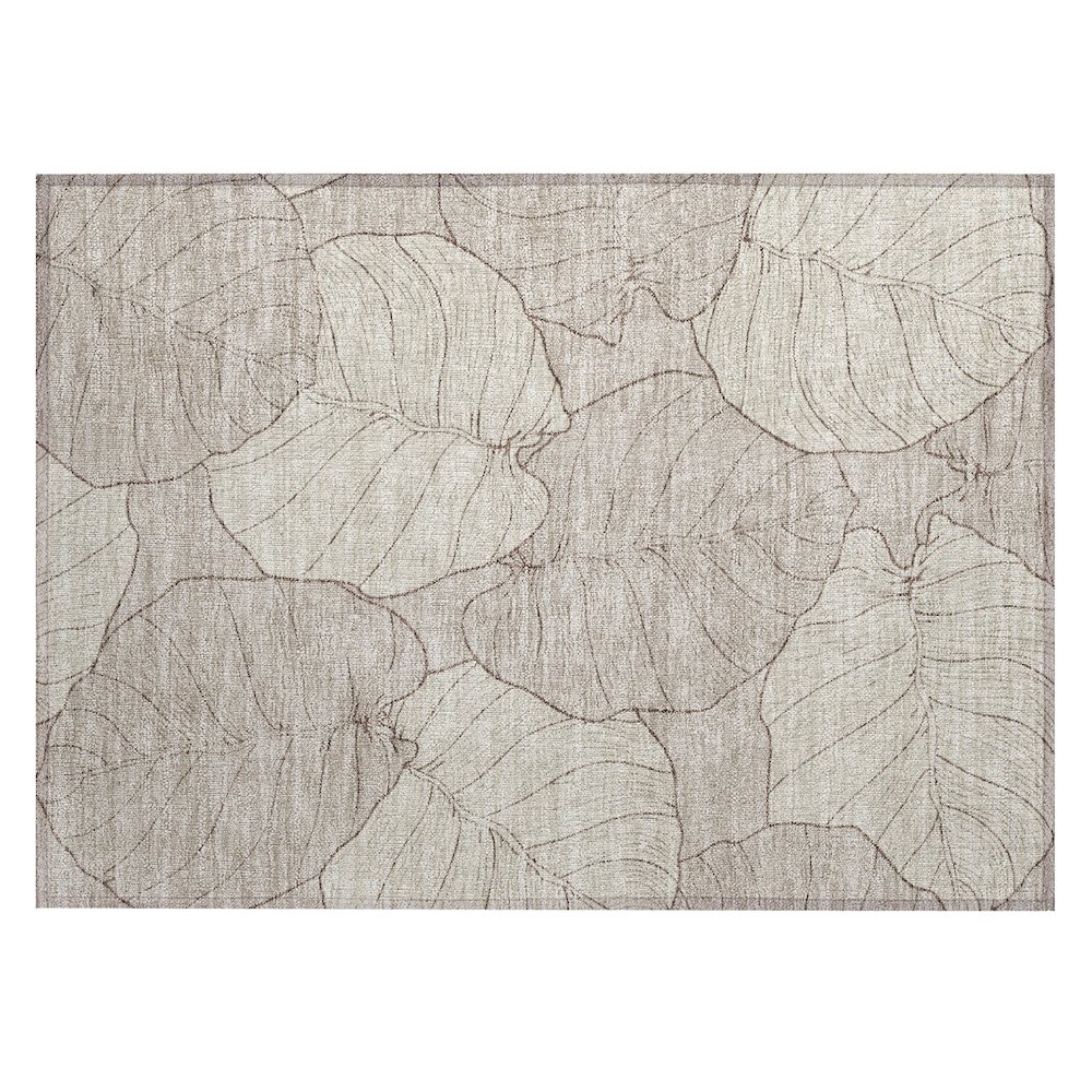 Machine Washable Indoor/Outdoor Chantille ACN2506 Brown 1'8" x 2'6" Rug. Picture 1