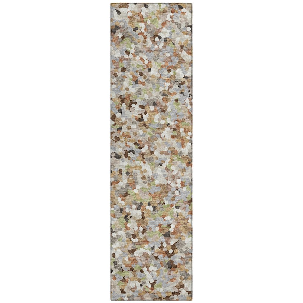 Machine Washable Indoor/Outdoor Chantille ACN2507 Brown 2'3" x 7'6" Runner Rug. Picture 1