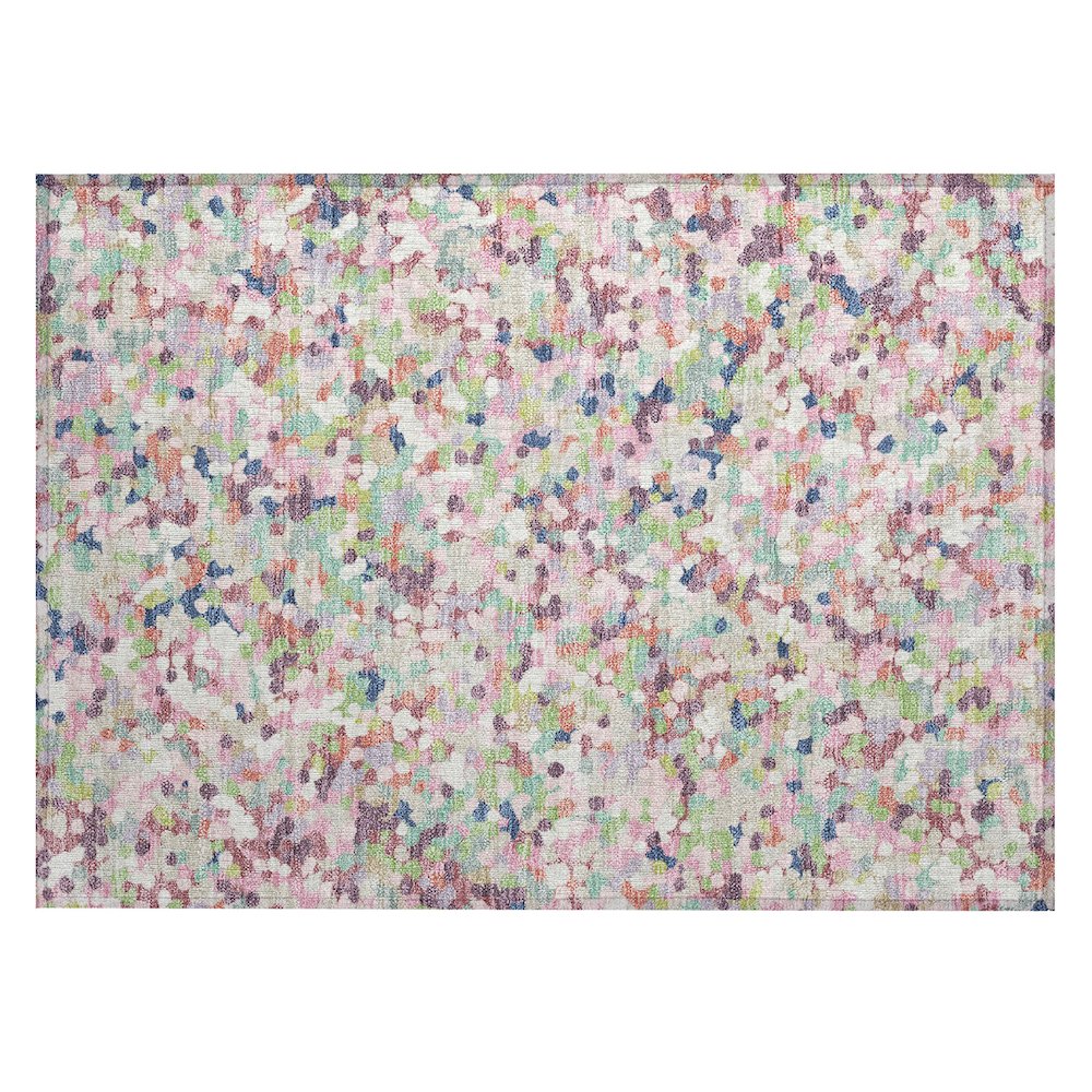 Machine Washable Indoor/Outdoor Chantille ACN2507 Pink 1'8" x 2'6" Rug. Picture 1
