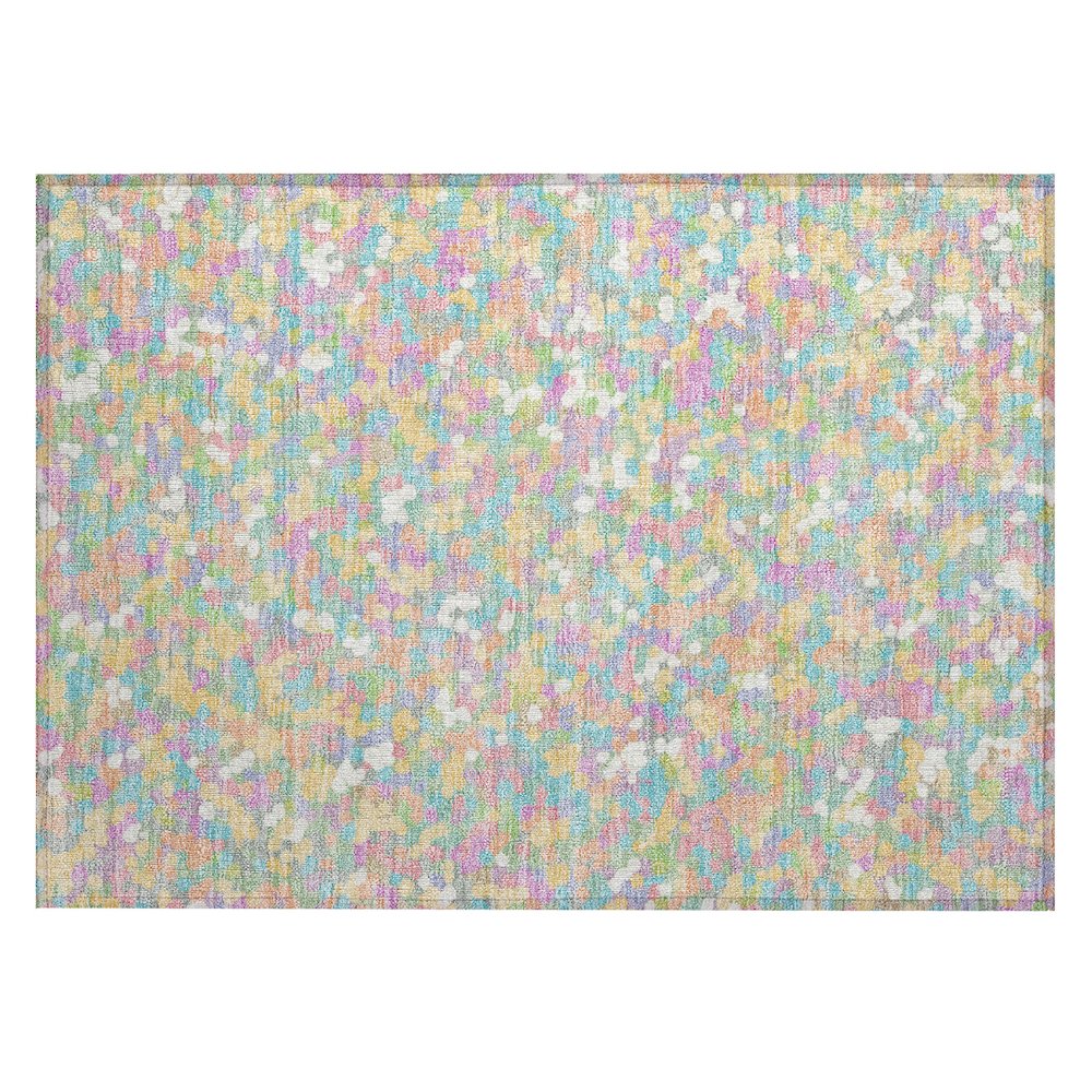 Machine Washable Indoor/Outdoor Chantille ACN2507 Green 1'8" x 2'6" Rug. Picture 1