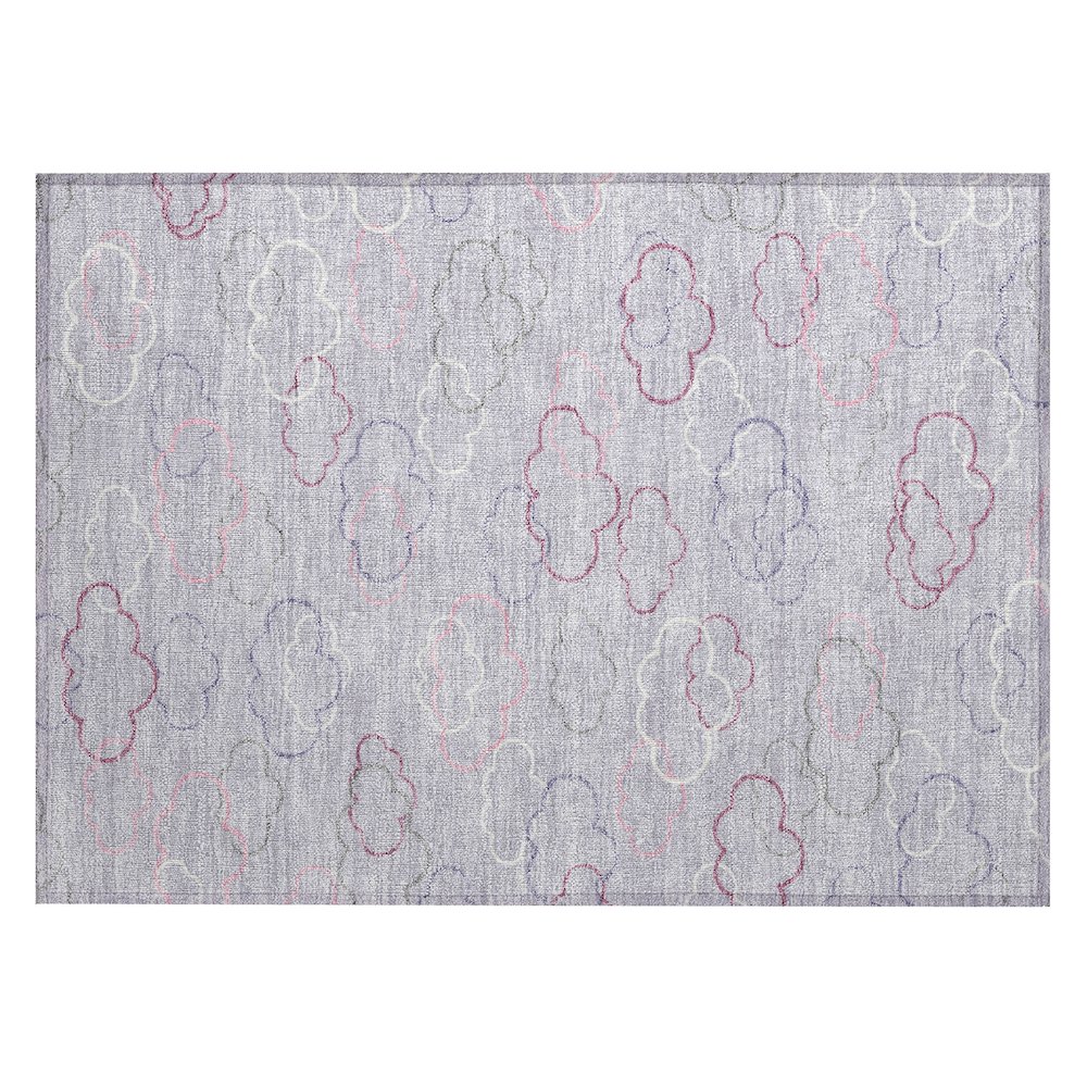 Machine Washable Indoor/Outdoor Chantille ACN2508 Purple 1'8" x 2'6" Rug. Picture 1