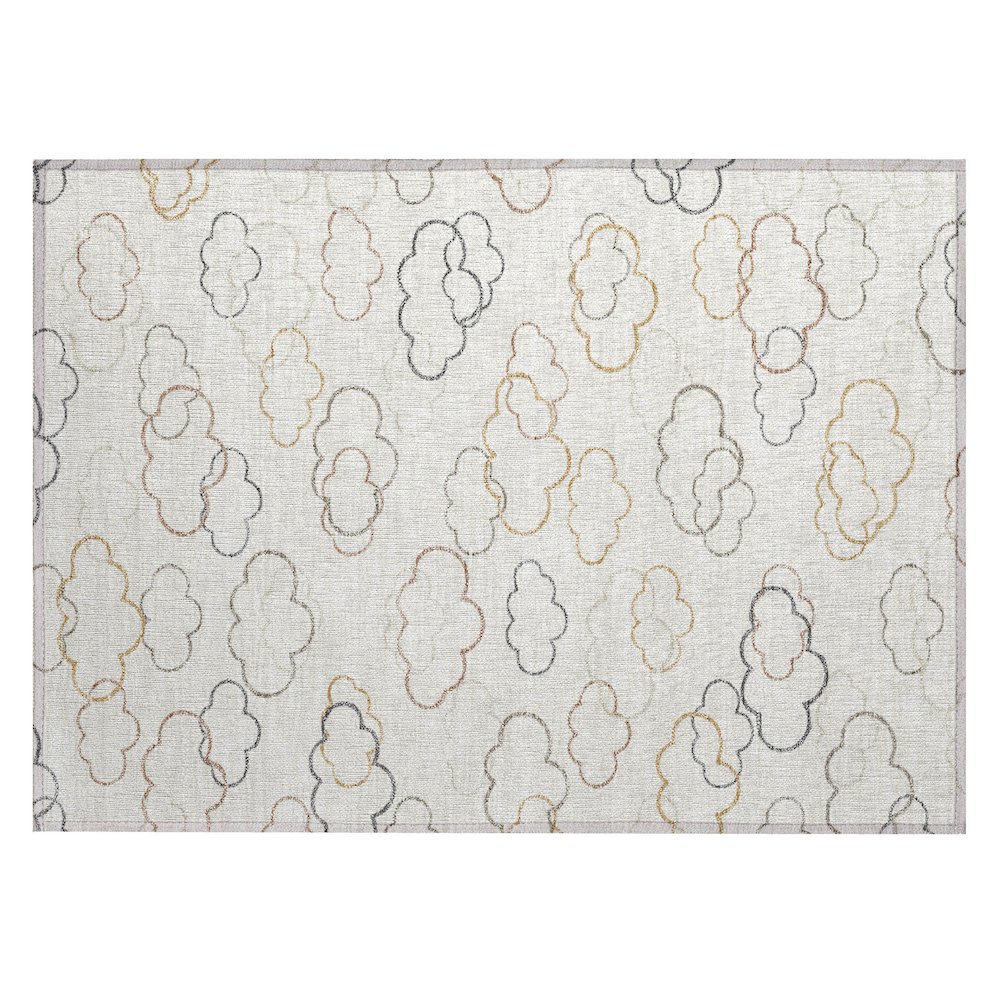 Machine Washable Indoor/Outdoor Chantille ACN2508 Ivory 1'8" x 2'6" Rug. Picture 1