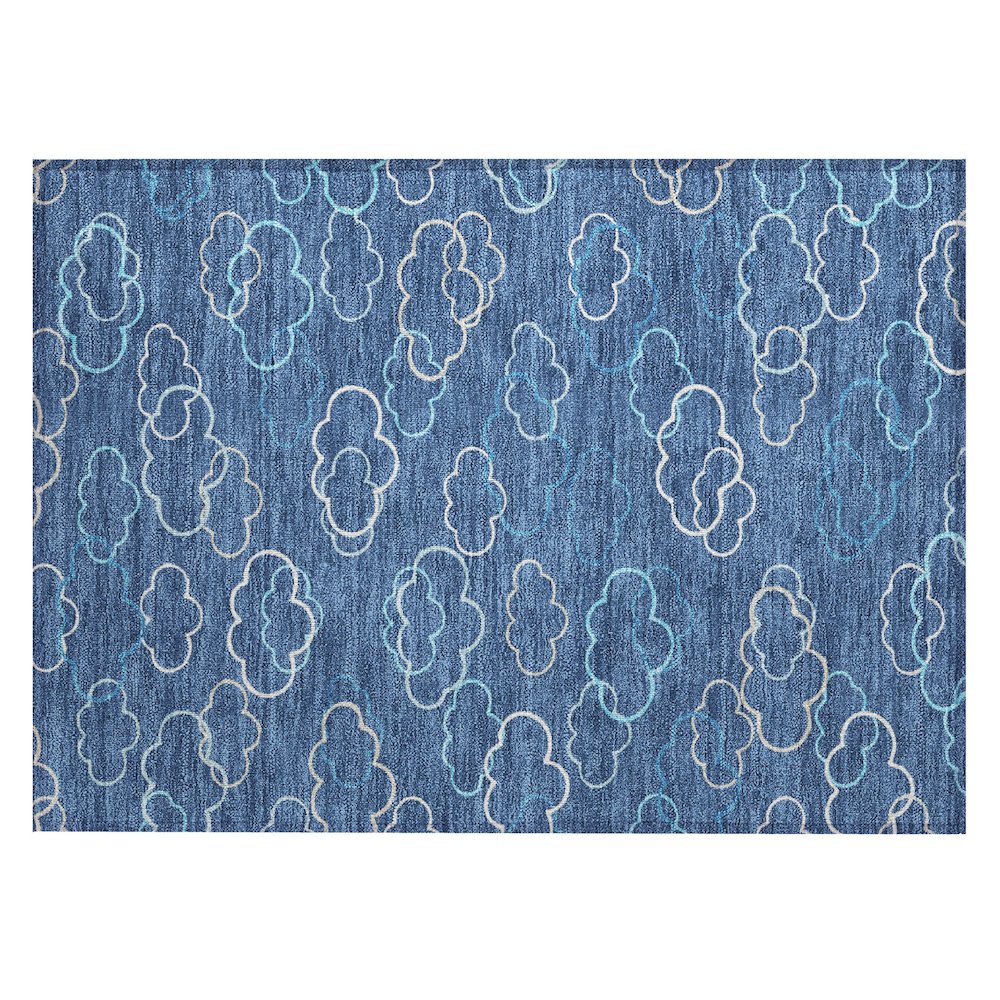 Machine Washable Indoor/Outdoor Chantille ACN2508 Blue 1'8" x 2'6" Rug. Picture 1