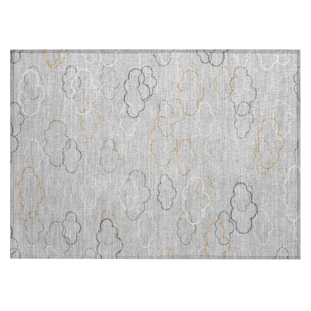 Machine Washable Indoor/Outdoor Chantille ACN2508 Gray 1'8" x 2'6" Rug. Picture 1