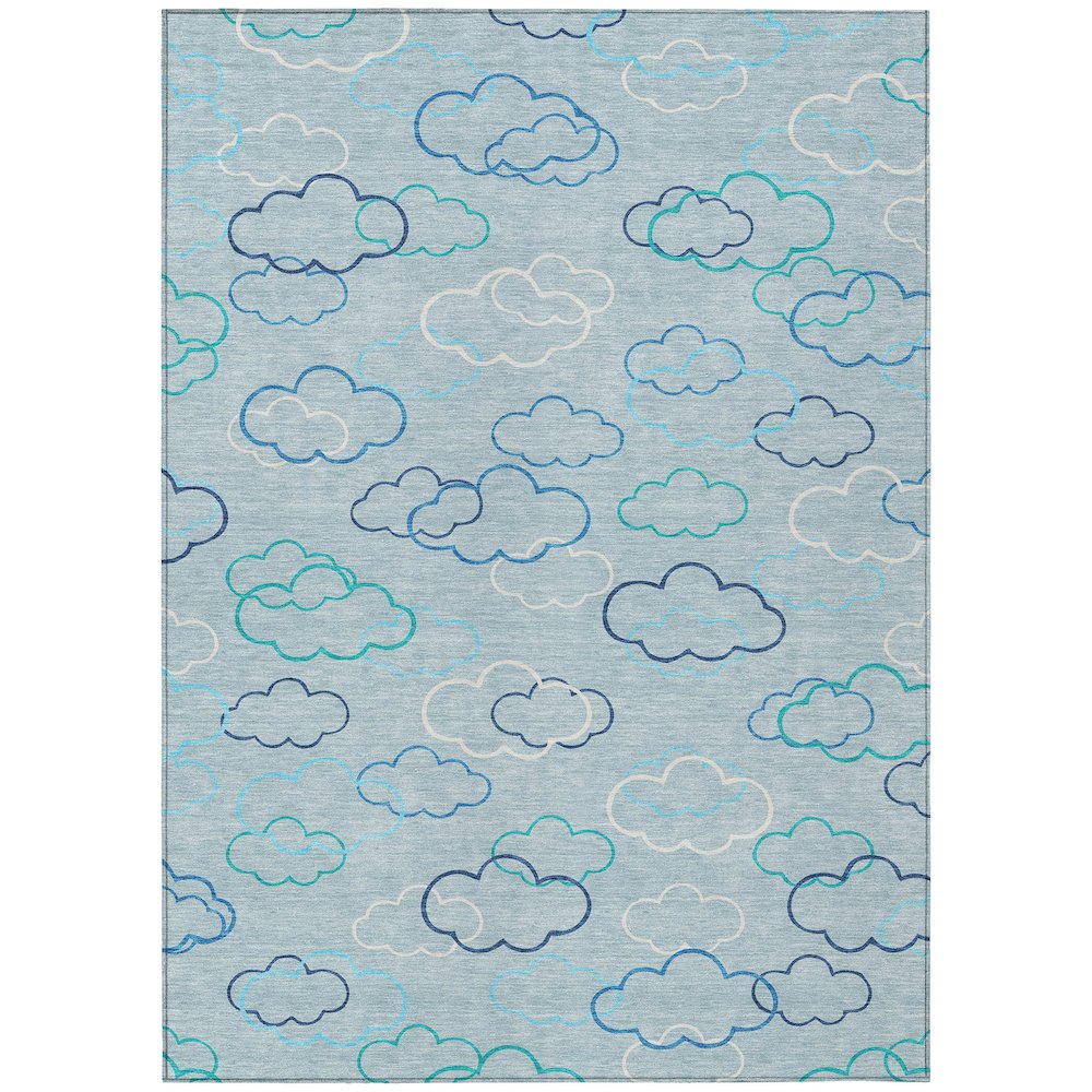 Machine Washable Indoor/Outdoor Chantille ACN2508 Blue 2'6" x 3'10" Rug. Picture 1
