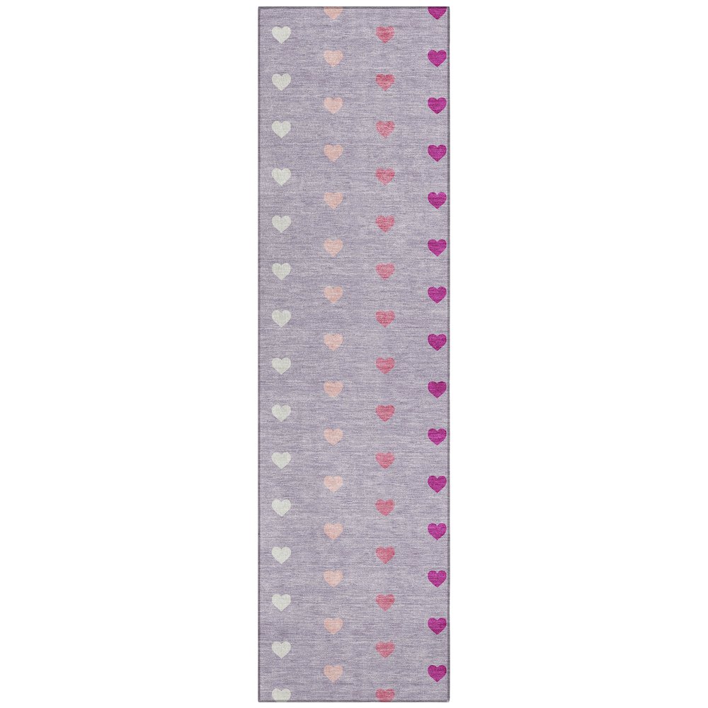 Machine Washable Indoor/Outdoor Chantille ACN2510 Purple 2'3" x 7'6" Runner Rug. Picture 1