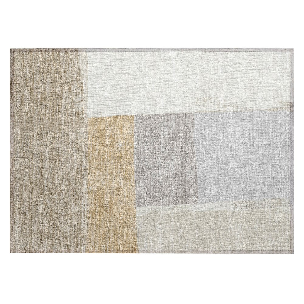 Machine Washable Indoor/Outdoor Chantille ACN2511 Brown 1'8" x 2'6" Rug. Picture 1