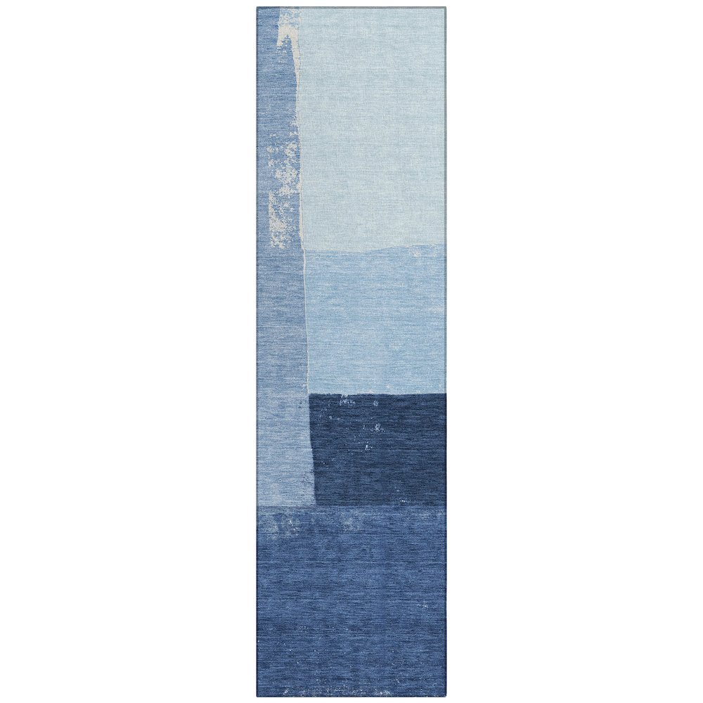 Machine Washable Indoor/Outdoor Chantille ACN2511 Blue 2'3" x 7'6" Runner Rug. Picture 1