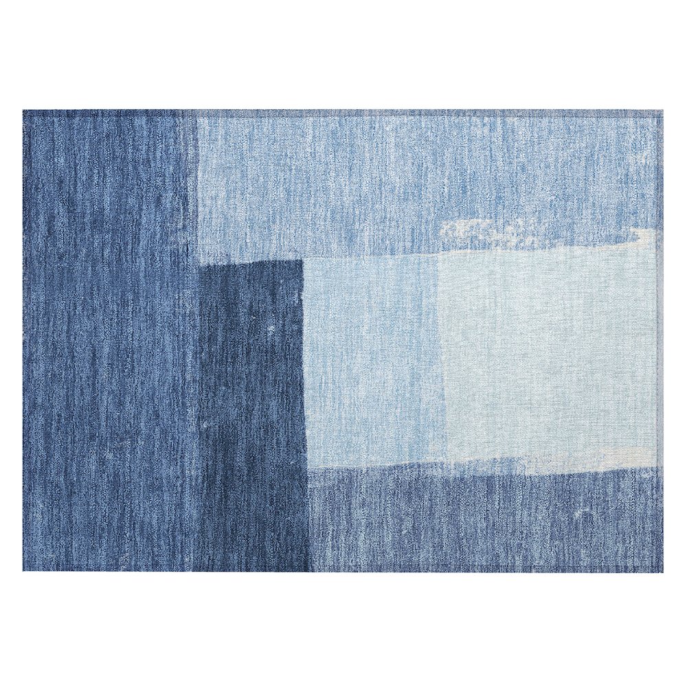 Machine Washable Indoor/Outdoor Chantille ACN2511 Blue 1'8" x 2'6" Rug. Picture 1