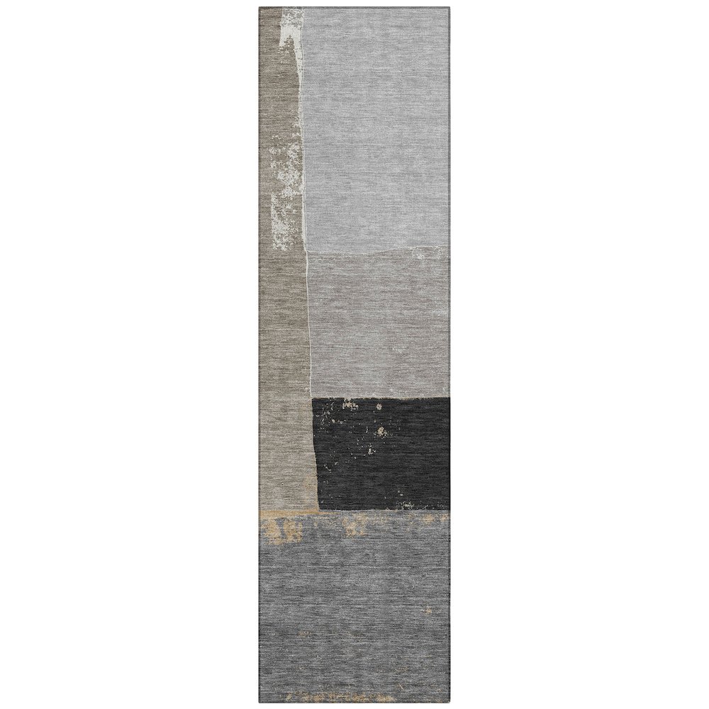 Machine Washable Indoor/Outdoor Chantille ACN2511 Gray 2'3" x 7'6" Runner Rug. Picture 1