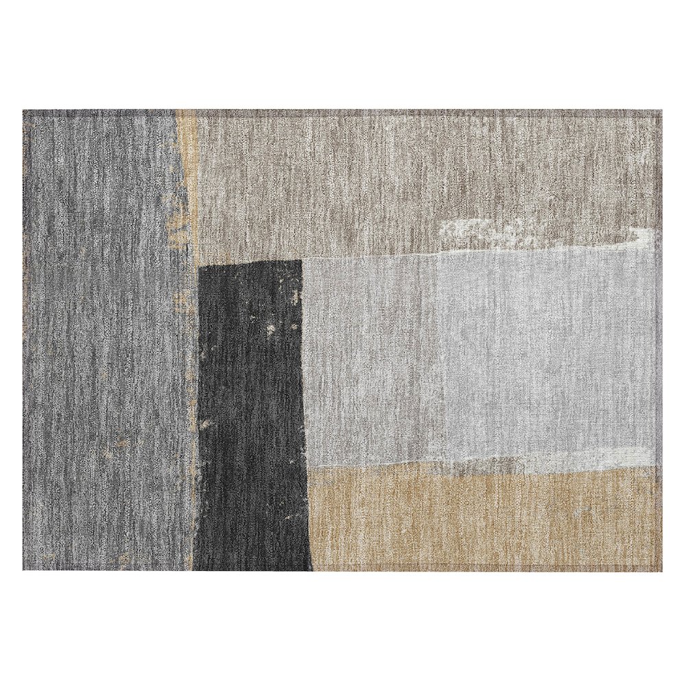 Machine Washable Indoor/Outdoor Chantille ACN2511 Gray 1'8" x 2'6" Rug. Picture 1
