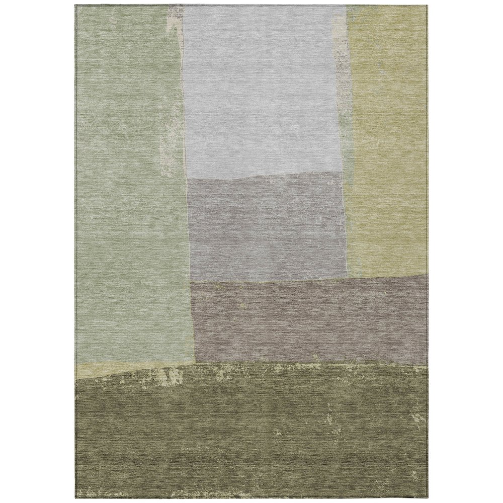 Machine Washable Indoor/Outdoor Chantille ACN2511 Green 2'6" x 3'10" Rug. Picture 1