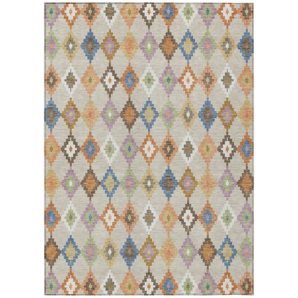 Machine Washable Indoor/Outdoor Chantille ACN2513 Brown 2'6" x 3'10" Rug. Picture 1