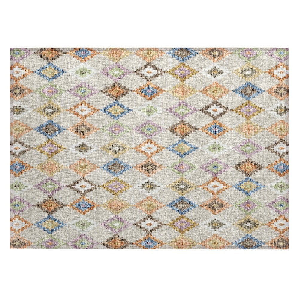 Machine Washable Indoor/Outdoor Chantille ACN2513 Brown 1'8" x 2'6" Rug. Picture 1