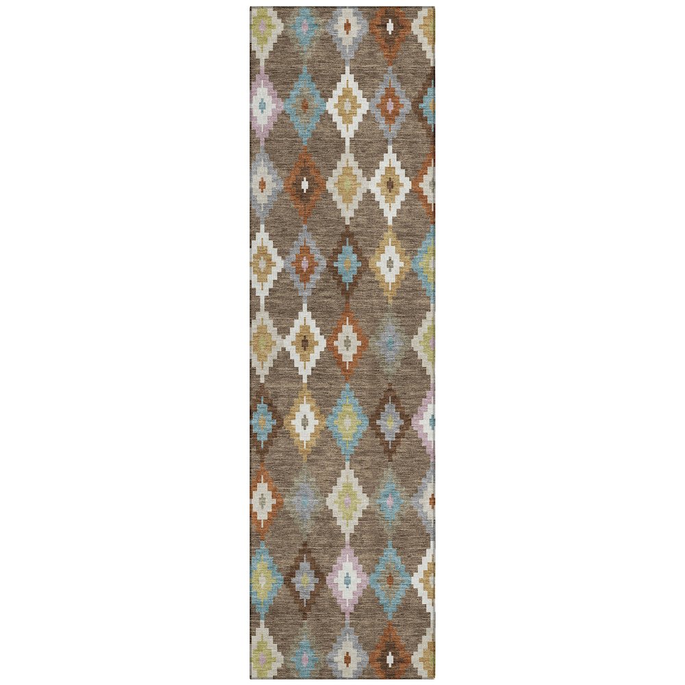 Machine Washable Indoor/Outdoor Chantille ACN2513 Brown 2'3" x 7'6" Runner Rug. Picture 1
