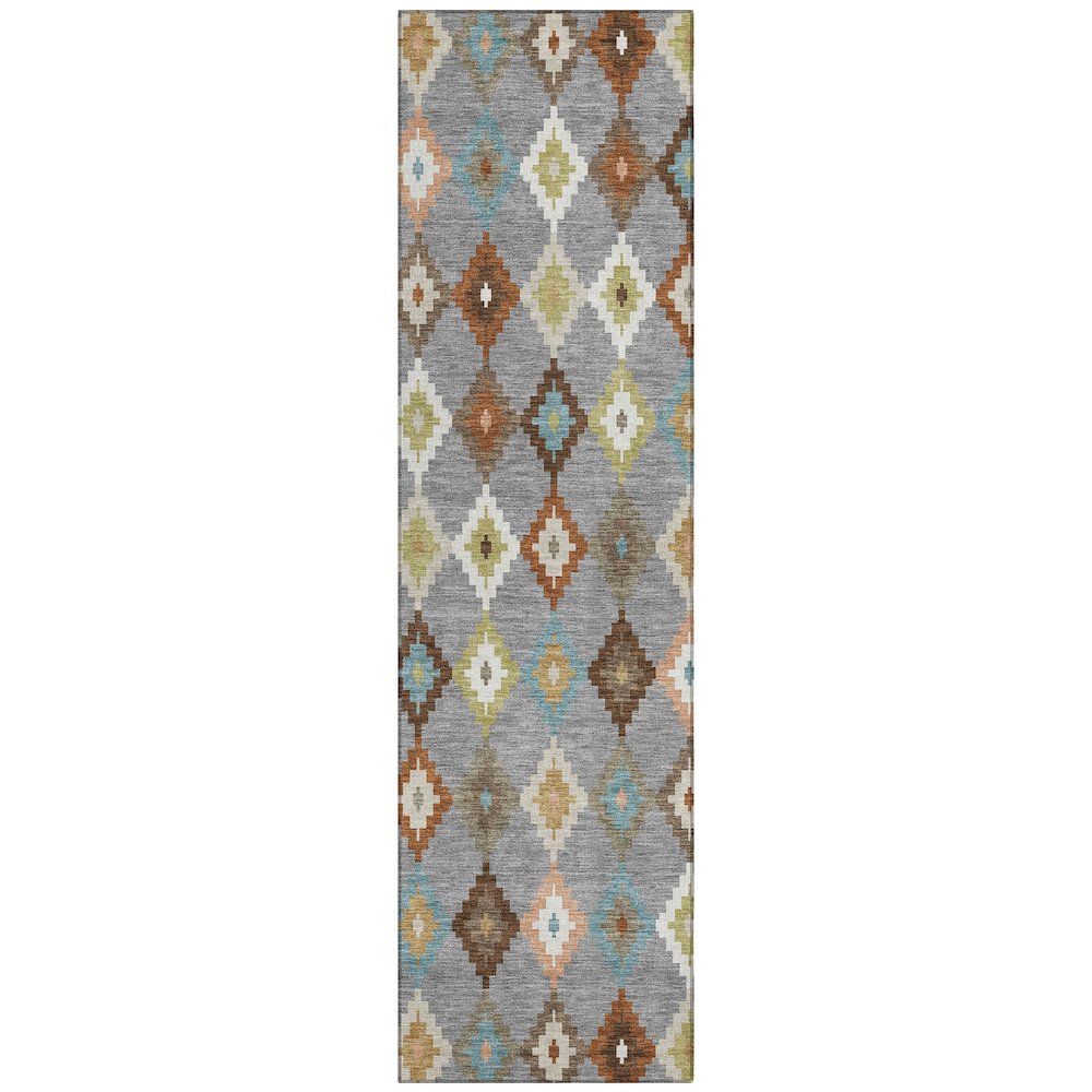 Machine Washable Indoor/Outdoor Chantille ACN2513 Gray 2'3" x 7'6" Runner Rug. Picture 1